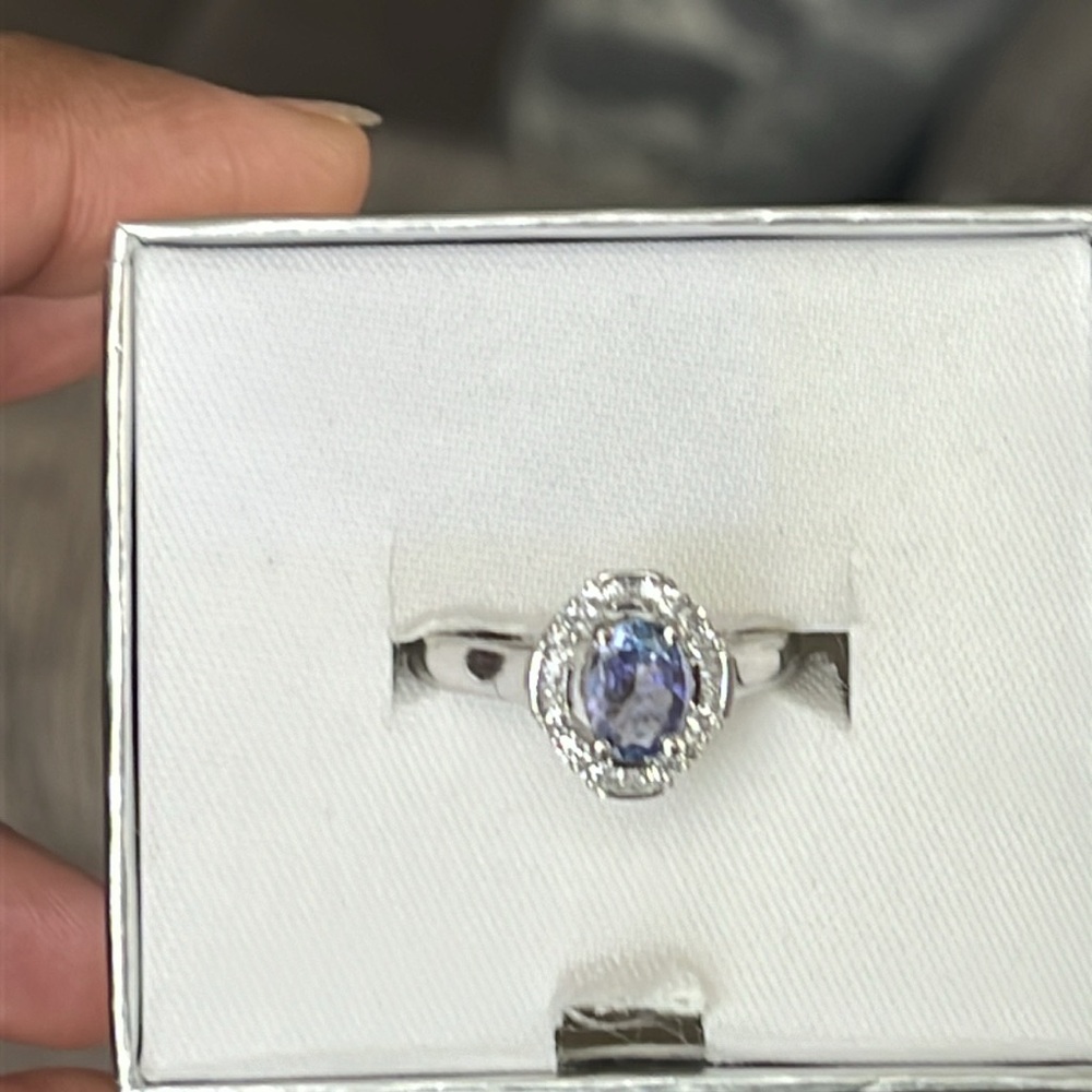 6.75, Tanzanite Ring on Sterling Silver